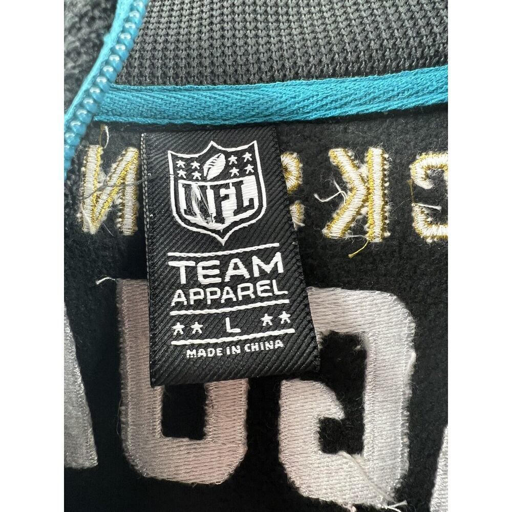 NFL Jacksonville Jaguars Men’s 1/4 Zip Pullover Embroidered Back Size L NWT - Picture 4 of 12